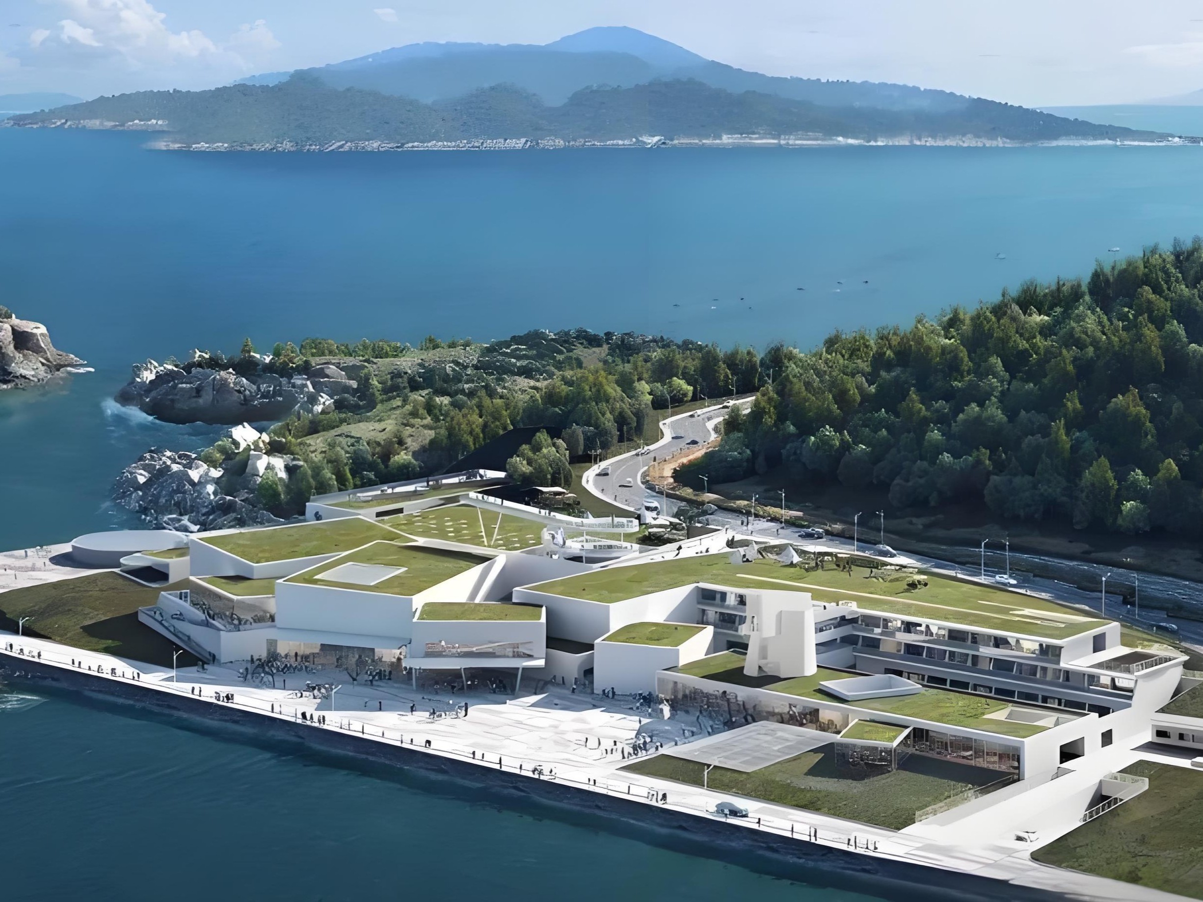 Weihai Banyue Bay Aalborg White based Fair-Faced White Concrete