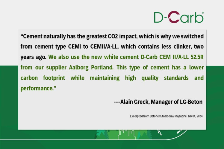LG Beton low carbon precast concrete made with D-Carb 