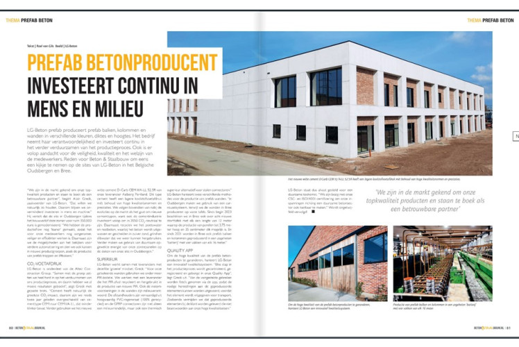 LG Beton low carbon precast concrete made with D-Carb 