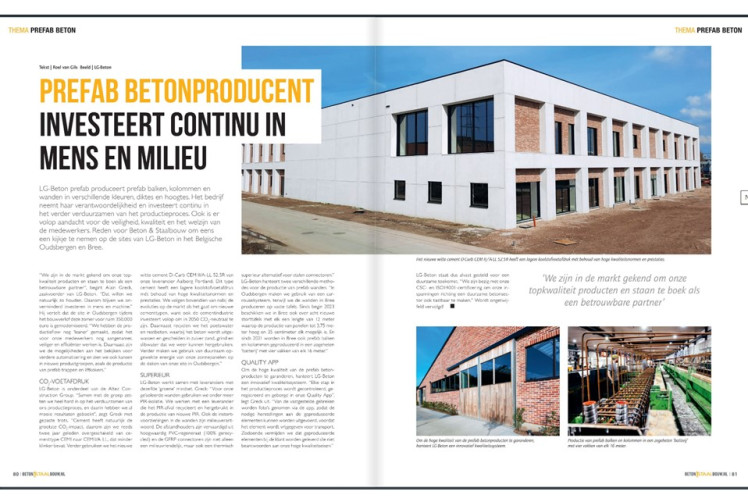LG Beton low carbon precast concrete made with D-Carb