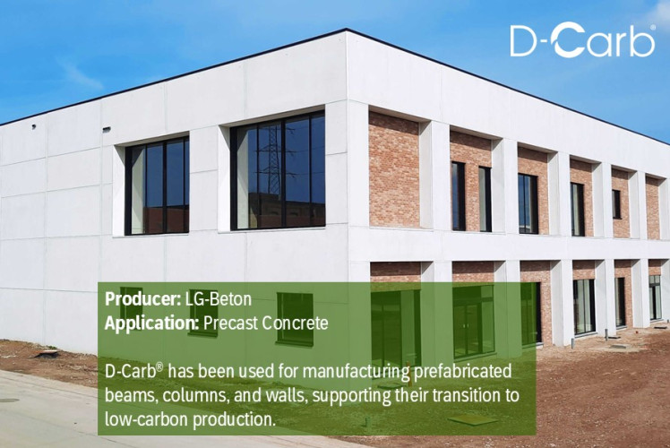 LG Beton low carbon precast concrete made with D-Carb 