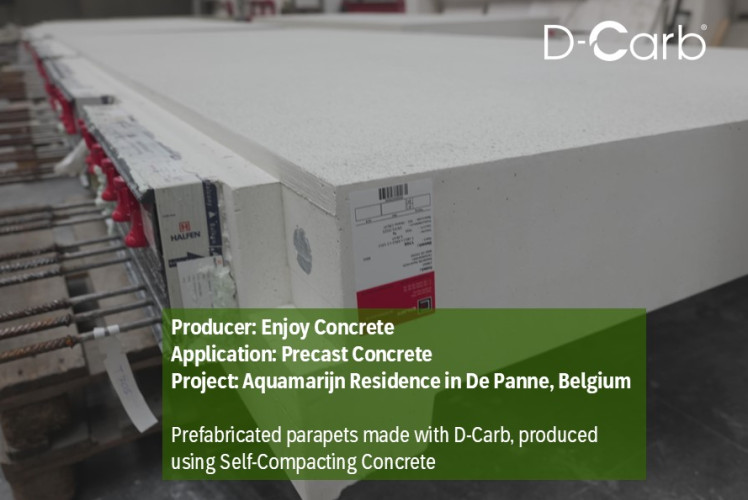 Precasted concrete papapets with D-Carb,Aquamarijn Residence in De Panne