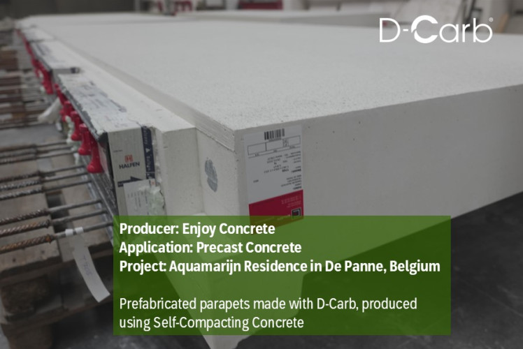 Precasted concrete papapets with D-Carb,Aquamarijn Residence in De Panne