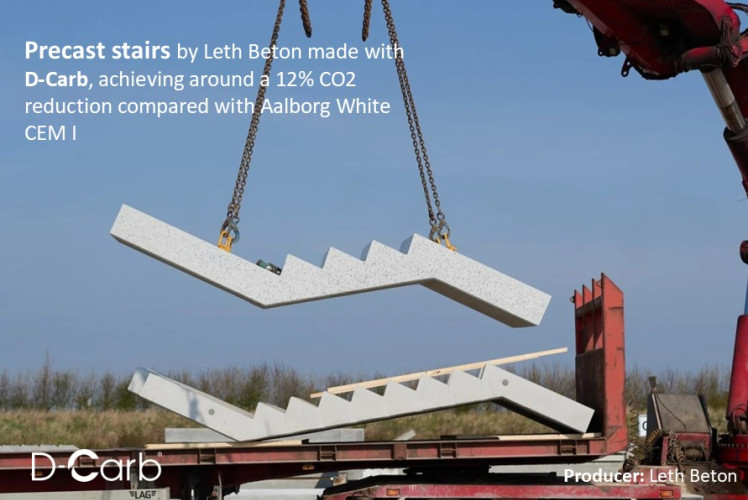 Precast stairs by Leth Beton made with D-Carb