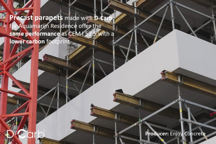 Precast parapets made with D-Carb for Aquamarijn Residence