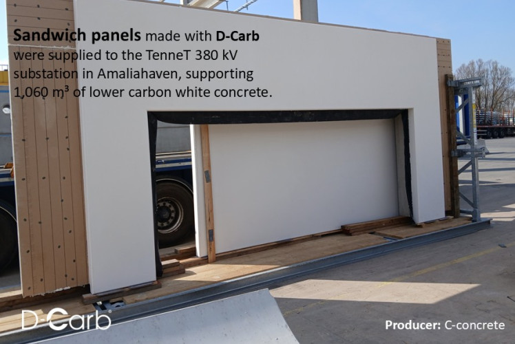 Sandwich panels made with D-Carb were supplied to the TenneT 380 kV substation in Amaliahaven