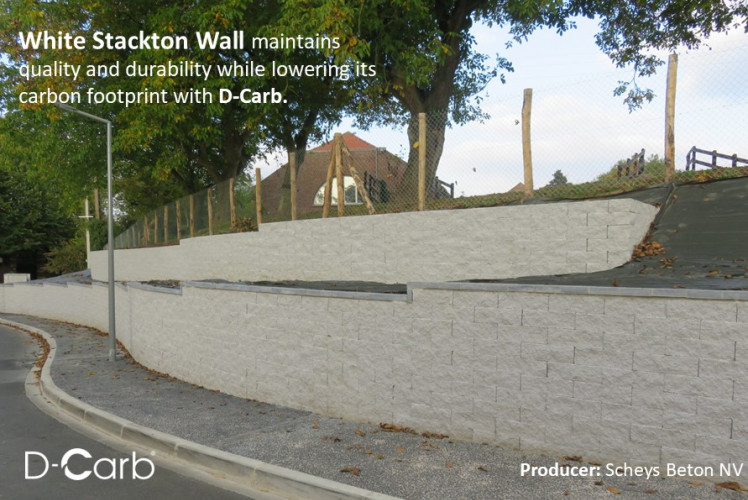 White Stackton Wall maintains quality and durability while lowering its carbon footprint with D-Carb